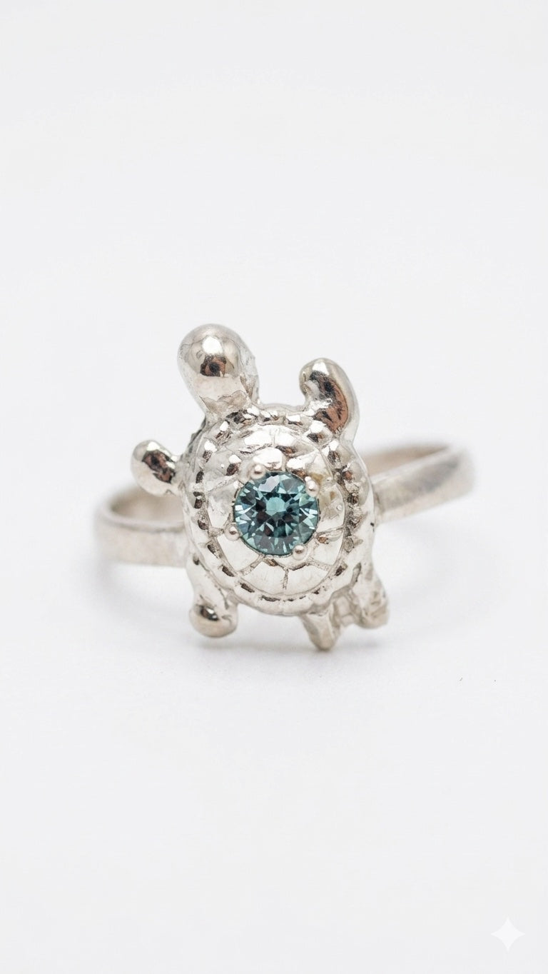 Anillo "Tortuga Marina" con cristal
