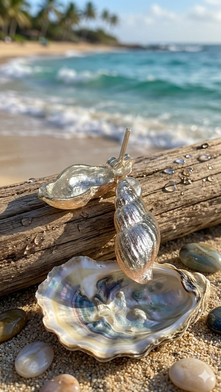 Aros "Caracolas de Lobos" – Plata 980