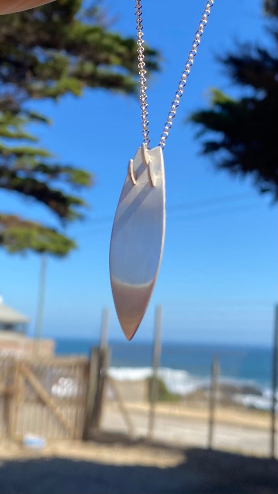 Colgante Tabla de Surf en Plata 980