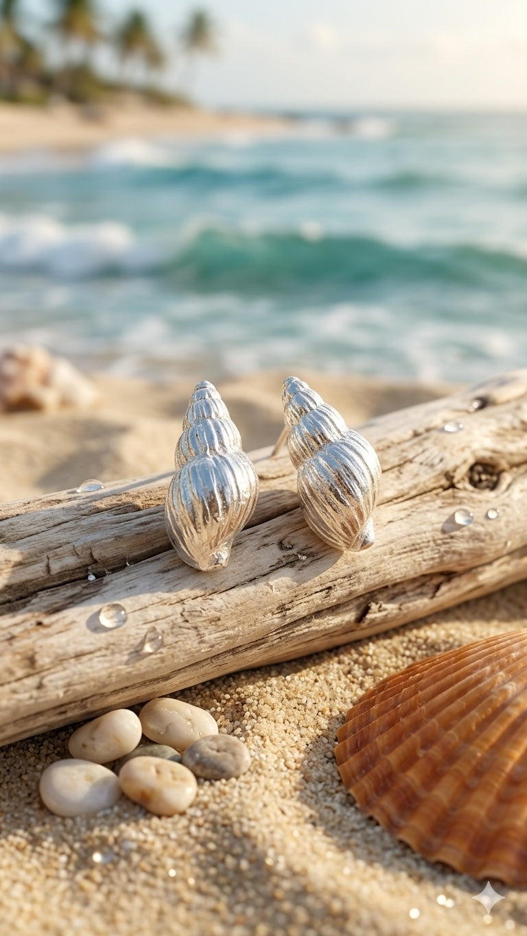 Aros "Caracolas de Lobos" – Plata 980