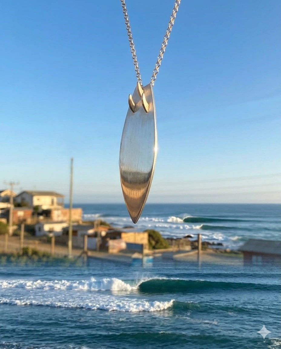 Colgante Tabla de Surf en Plata 980